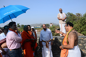 HH Swamiji's Charan Sparsh at Varsave land - GSB Seva Mandal, Mumbai